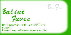 balint fuves business card